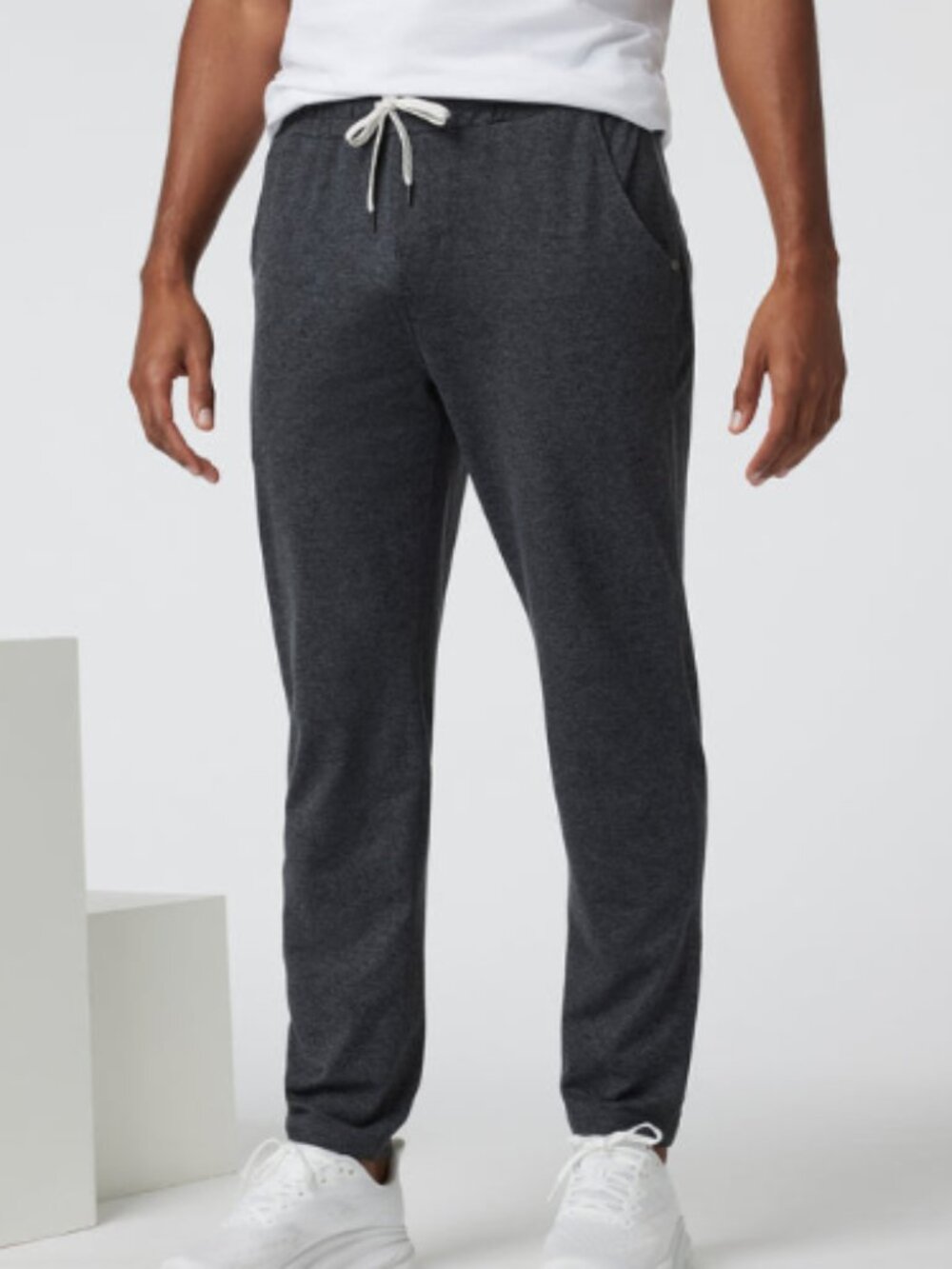 VUORI MENS LARGE PONTO PERFORMANCE PANTS CHARCOAL HEATHER GRAY